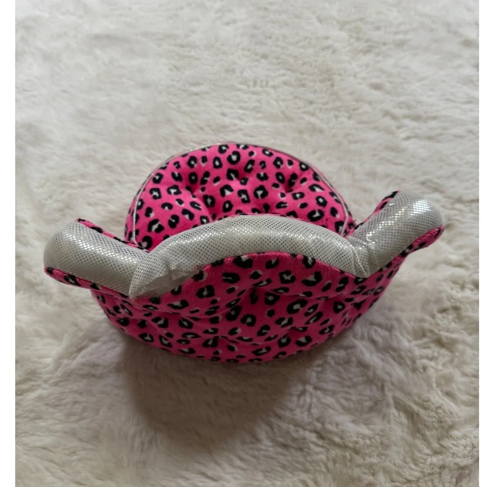 Justice Doll Chair Barbie Pink Leopard Print Y2K Plush Furniture Decor Girly